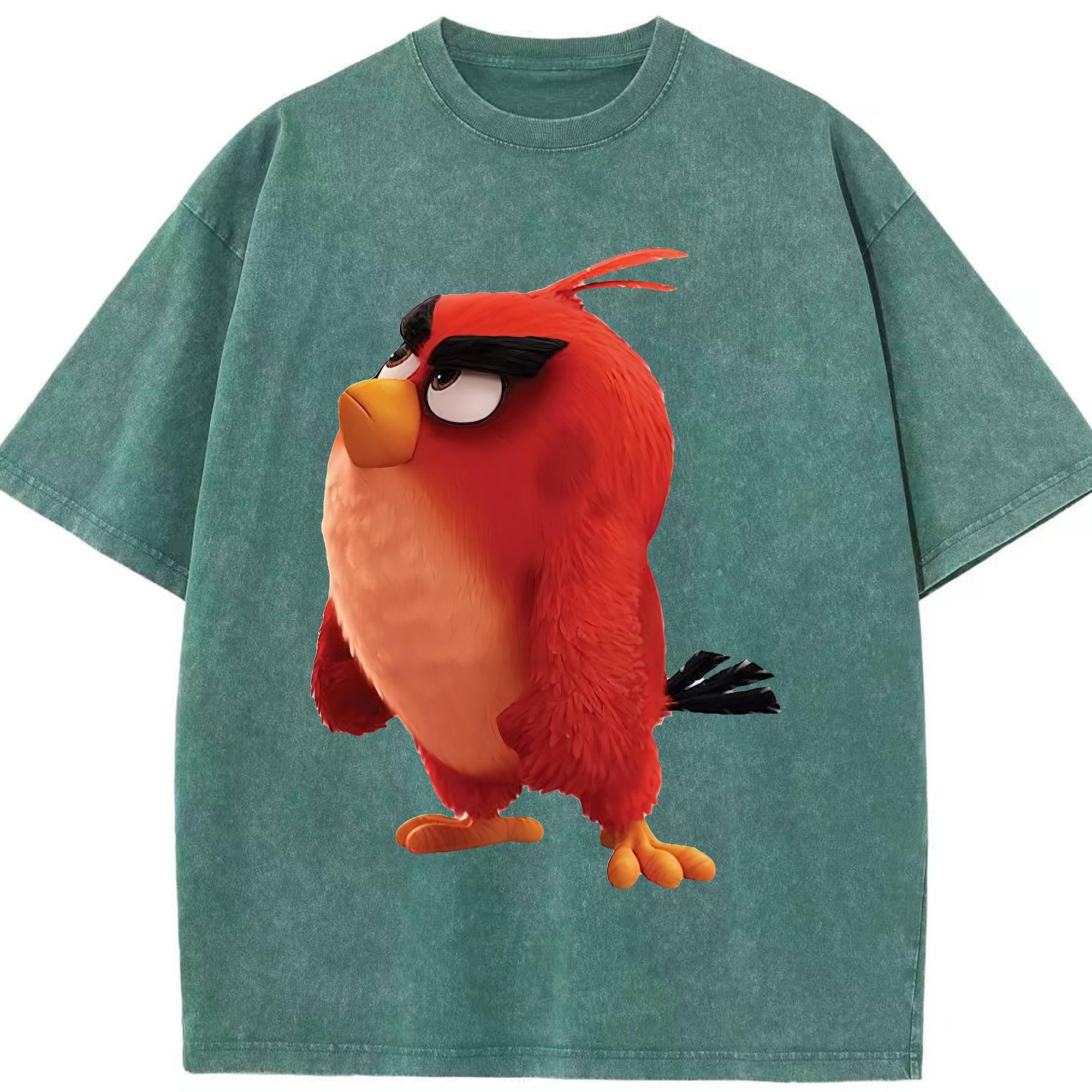 （画像用） Angry Birds アングリーバード 綿100% ヴィンテージ風 半袖Tシャツ（フロントプリント）